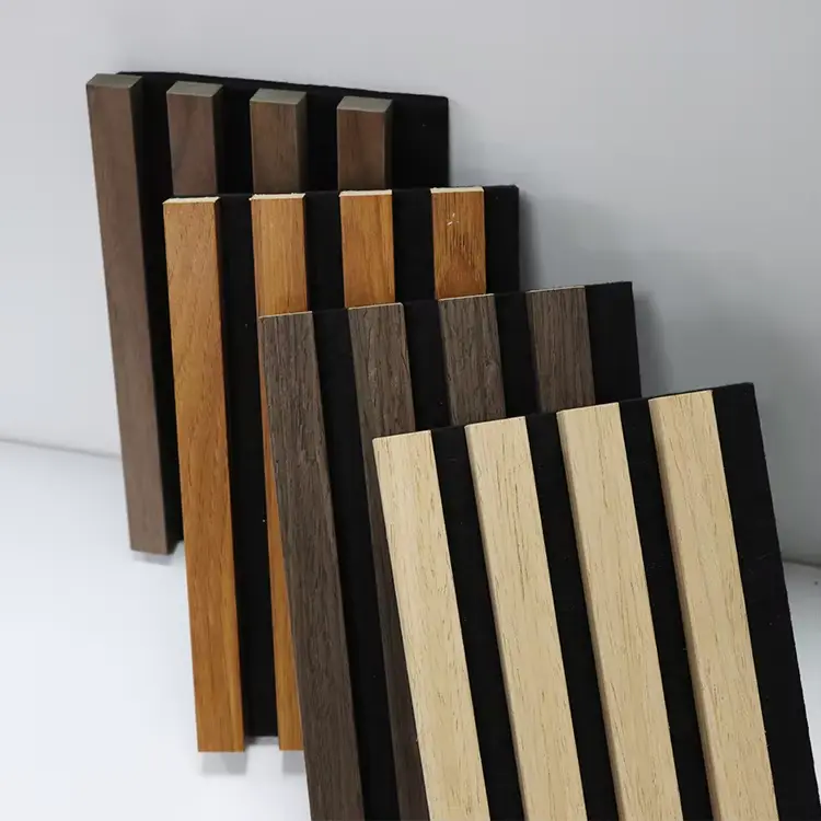 1200*600MM Acousound Standard Style Natural Oak Wooden Acoustic Slat Wood Wall Panels for Home Hotel